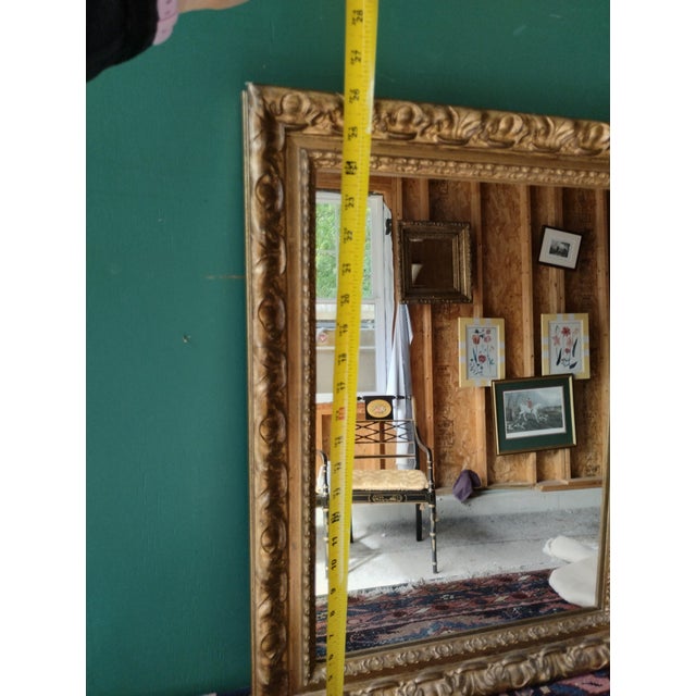 Antique Handcarved Giltwood Mirror For Sale In Boston - Image 6 of 8