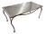 Mid Century Styled After Salterini Outdoor Metal Coffee Table With Textured Glass Top For Sale