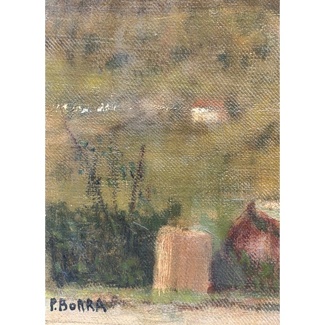 Pompeo Borra, Mountains, 1932, Oil Painting on Canvas, in Very Good conditions. Designed 1920 to 1949 This piece has an...