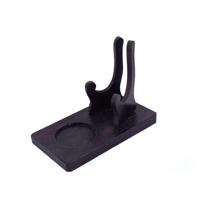 Green Mid 20th Century Japanese Kutani Hand-Painted Eggshell Porcelain Lithophane Tea Set With Wood Stands- Set of 4 For Sale - Image 8 of 10