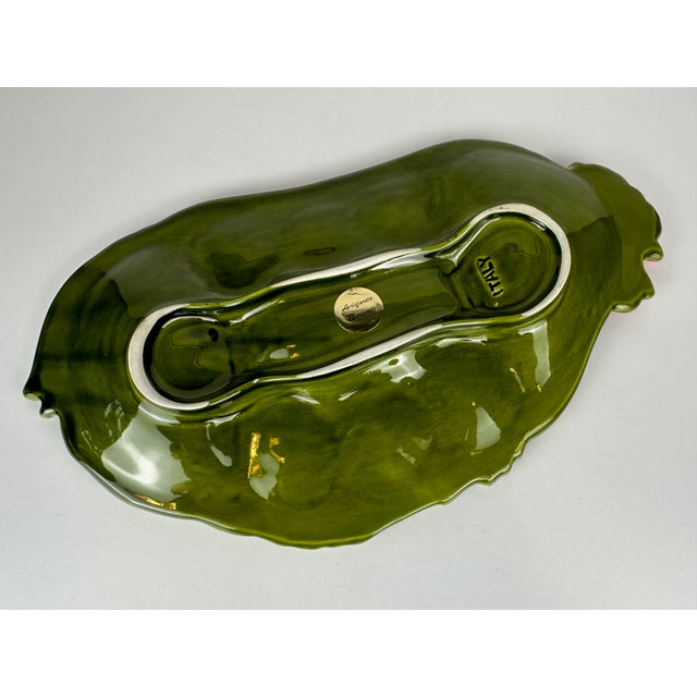 Vintage Majolica Serving Dish from Artigianato Bassanese, 1970s For Sale - Image 6 of 7