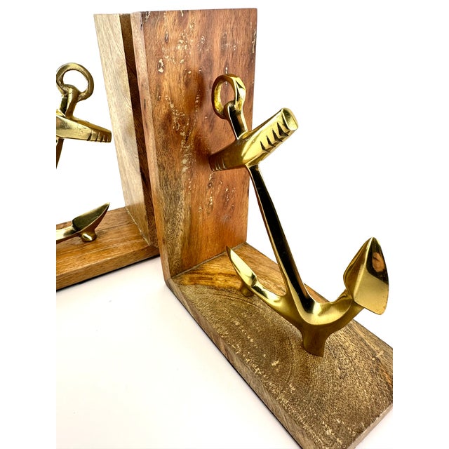 Vintage Mid Century Brass Nautical Anchor Bookends a Pair Chairish