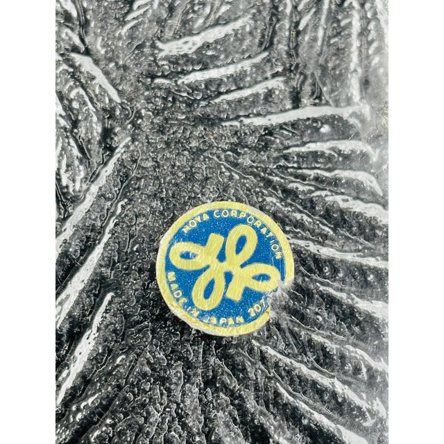 Mid 20th Century Mid 20th Century Hoya Frosted Glass Alpine Tree Motif Platter For Sale - Image 5 of 10