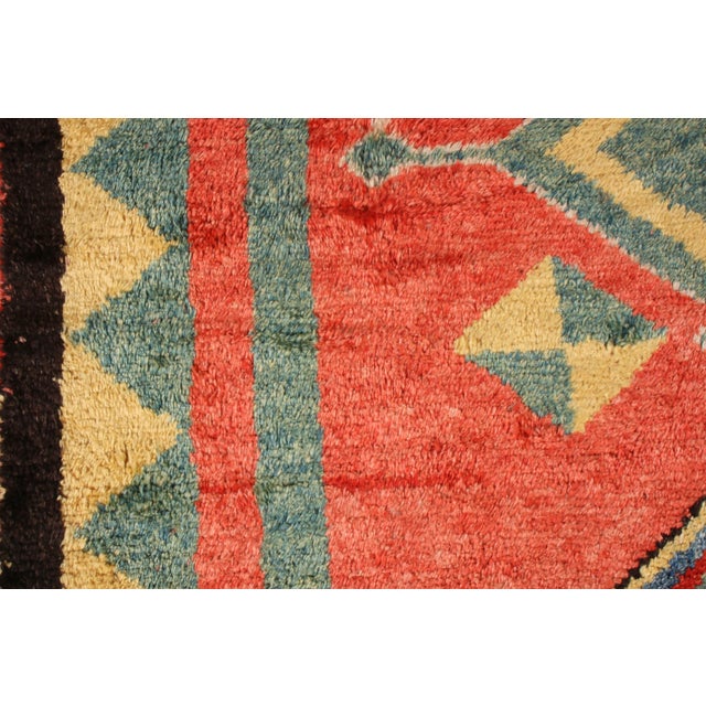 Classic Tulu Style Rug Red Green Medallion Tribal Pattern by Rug & Kilim For Sale In New York - Image 6 of 7