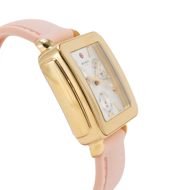 Modern Ladies Michele by Fossil Deco Sport 36mm Mww06k000072 Silver Dial Quartz Watch For Sale - Image 3 of 8