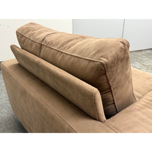 Early 21st Century DellaRobbia Light Brown Ultrasuede Lounge Chair For Sale - Image 10 of 12
