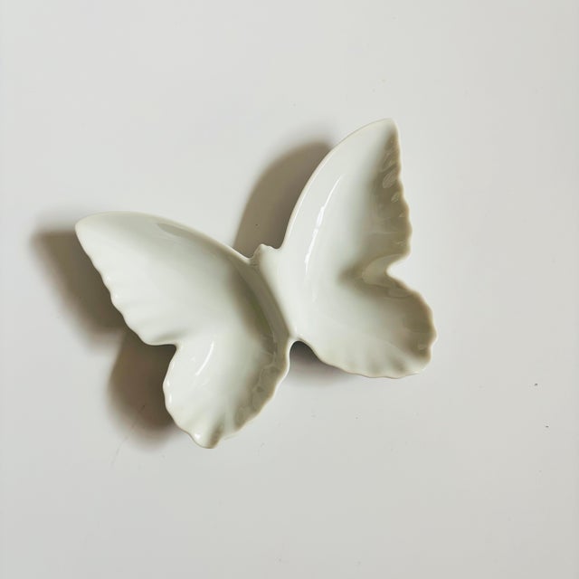 Postmodern White Ceramic Butterfly Tray For Sale - Image 3 of 8