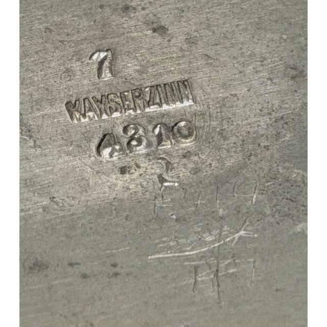 Signed Kayserzinn Art Nouveau Vase Designed by Hugo Leven. For Sale - Image 10 of 12