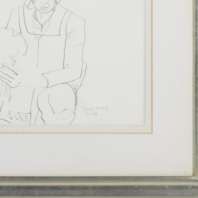 Graça Morais, Figures, 1980s, Ink on Paper For Sale - Image 5 of 6