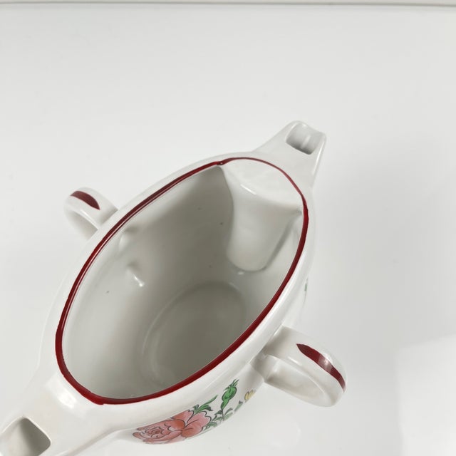 White Réverbère Model Double-Spout Gravy Boat from KG Lunéville, 1950s For Sale - Image 8 of 12