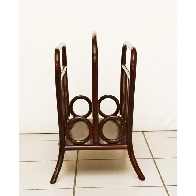 Thonet Newspaper Rack Art Nouveau music stand, produced 1904/15 by Gebrüder Thonet, Vienna. Open four-legged stand,...