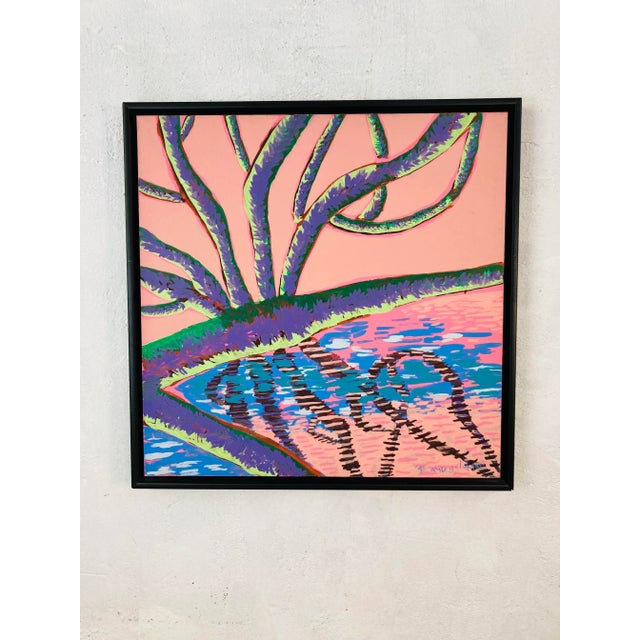 Large Abstract Oil on Canvas For Sale - Image 13 of 13