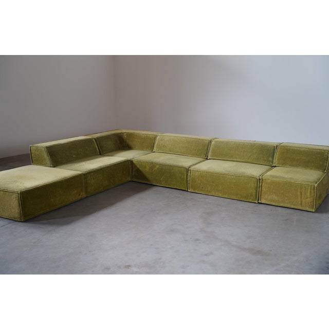 Trio Modular Sofa in Green Upholstery from Cor, Germany, 1970s, Set of 6 For Sale - Image 3 of 16