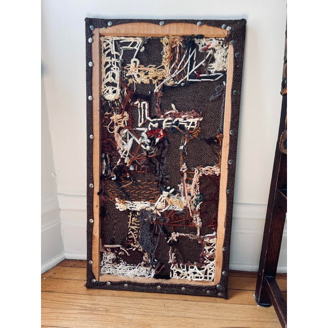 1960s Fiber Art Wall Textile For Sale - Image 9 of 10