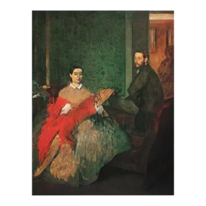 1977 After Edgar Degas "Duke and Duchess of Morbilli", Large Full-Color Print