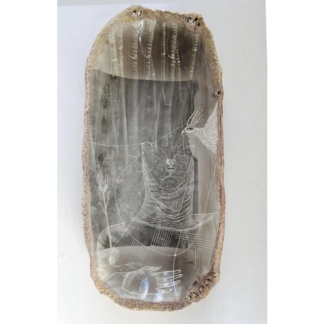 Sculpture Materials Vintage Abstract Clay Portrait Bowl by Alejandra Almuelle For Sale - Image 7 of 7