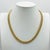Pave White Diamond Link Necklace in 14k Yellow Gold For Sale - Image 4 of 8