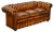 England Hand-Dyed Whisky Brown 3-Seat Chesterfield Club Sofa, 1930s For Sale
