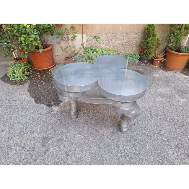 Vintage Sculpture Table in Aluminum by Maurizio Mori, 1980s For Sale - Image 10 of 18