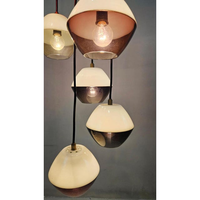 Italian 7-Light Cascade Pendant Chandelier, 1960s For Sale - Image 9 of 13