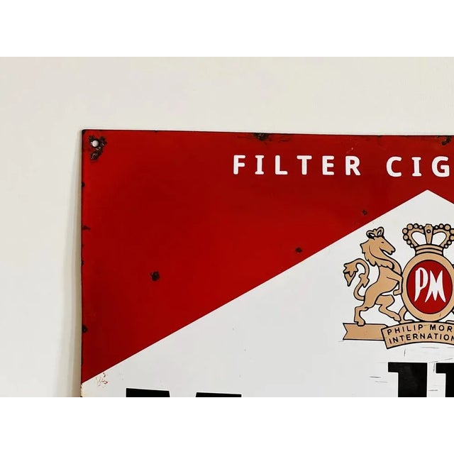 Vintage Marlboro Metal Sign, 1950s | Chairish