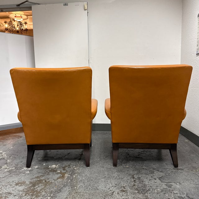 2000 - 2009 Ted Boerner Intermezzo Leather Lounge Armchairs, Pair For Sale - Image 5 of 12