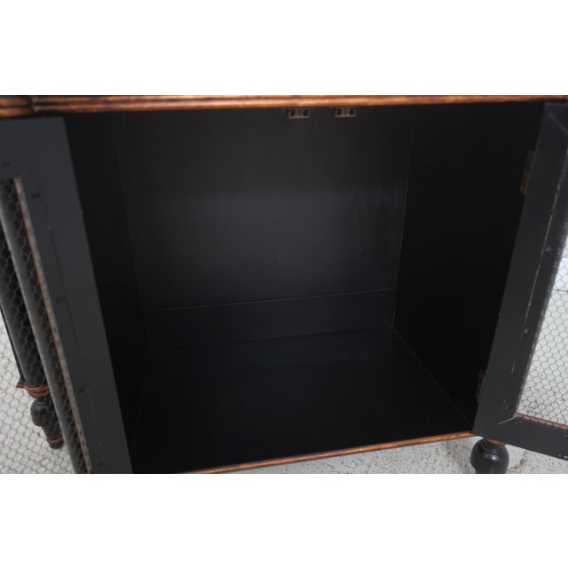 Ardley Hall Ebony & Gold Grill Front Console Cabinet For Sale - Image 4 of 18