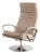 Model Wing 6900 High-Back Armchair in Leather with Circular Chrome-Plated Metal Foot from BoConcept, 2000s For Sale