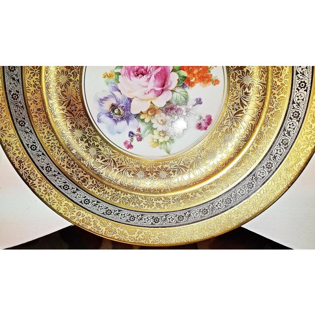 Metal 1920s Gilt and Silver Bavarian Charger Plates- Set of 4 For Sale - Image 7 of 11