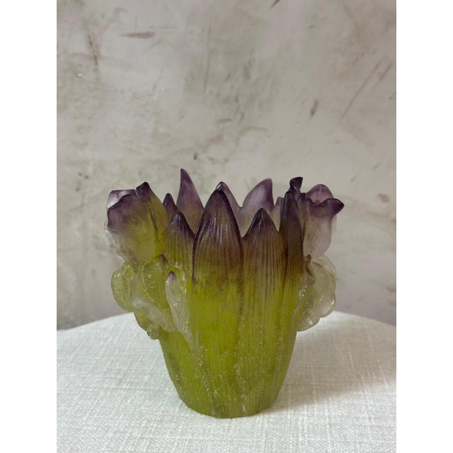 Glass Paste Vase by Jean Daum for Daum, 2010s For Sale - Image 16 of 17