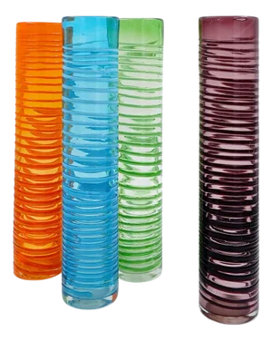 Large Spiral Vases in Murano Glass, 1980s, Set of 4