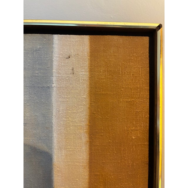 1980s Original Oriental Style Floral Painting With Gold Leaf, Dated 1981 Signed For Sale - Image 5 of 15