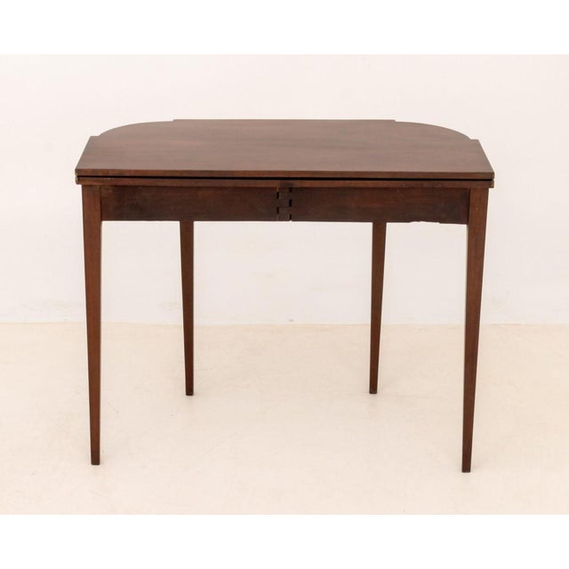 Early 20th Century George III Style Mahogany Flip-Top Table For Sale - Image 5 of 11