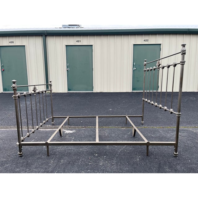 Victorian Brass Queen Bed Frame For Sale - Image 6 of 12