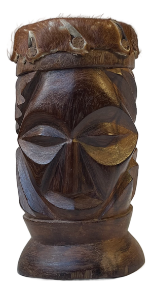Vintage African Dual Face Drum Bust, 1980s
