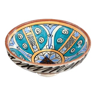 Handcrafted Antique Moroccan Couscous Bowl From Fez, 19th Century For Sale