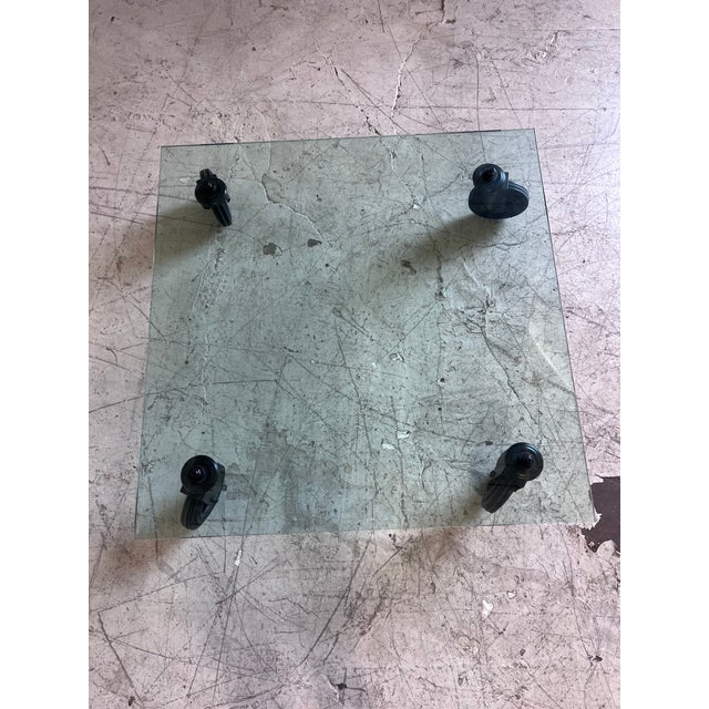 Vintage Modern Rolling Glass Coffee Table by Gae Aulenti for Fontana Arte For Sale In Phoenix - Image 6 of 7
