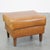 Large English Cognac-Colored Cow Leather Foot Stool For Sale - Image 11 of 11