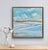 Abstract Yearning by Leigh Ann Van Fossan | Acrylic on Canvas Abstract landscape with blue sky and water. For Sale - Image 3 of 5