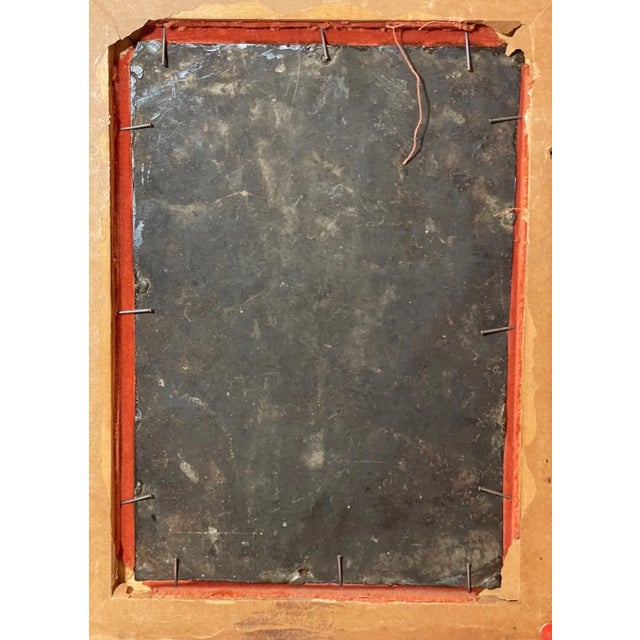 Antique 18th Century Mexican Retablo Saint Mary Icon Religious Painting Tin For Sale - Image 9 of 10