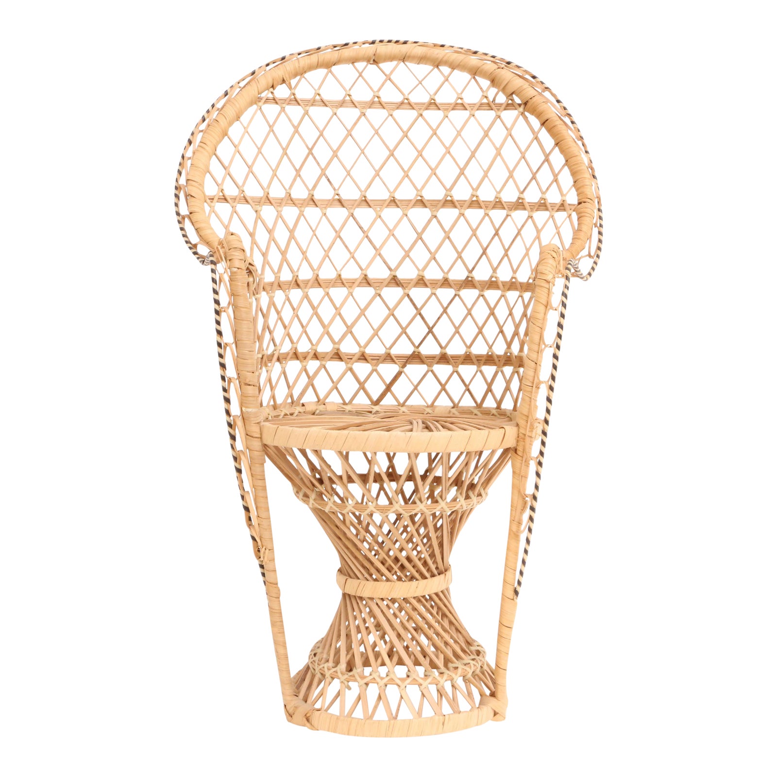 Vintage Miniature Rattan Peacock Chair Chairish