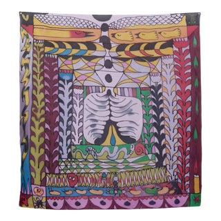 "Nature Is a Touchstone to Harmony " Original by Benedict Scheuer, Textile the Frankenstein Collection For Sale