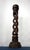 Brown 27-Inch Antique Hand-Carved Openwork Barley Twist Candlestick | 6" Diameter Base | Early 20th Century For Sale - Image 8 of 9