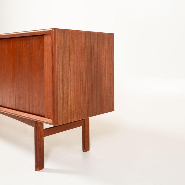 Bernhard Pedersen & Son Bernard Pedersen & Son Tambour Door Credenza in Teak For Sale - Image 4 of 10
