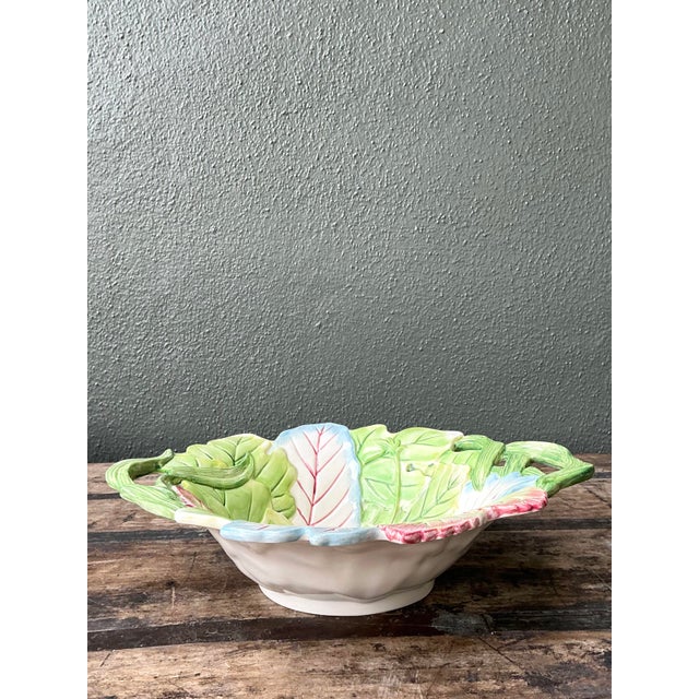 This exquisite vintage Fitz and Floyd Classics bowl is a masterful celebration of botanical artistry. Hand-crafted with a...