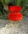 1960s Mid Century Modern French Red Fluffy Chair For Sale In Miami - Image 6 of 7
