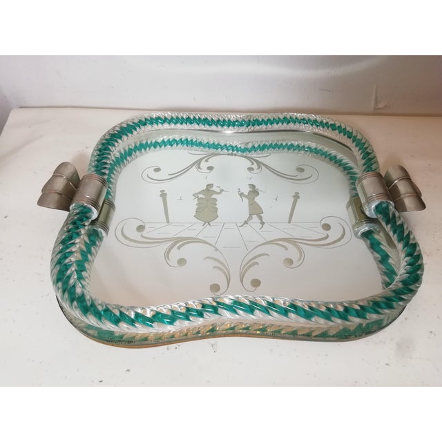 Glass Tray by Pietro Chiesa for Fontana Arte, Italy, 1950s For Sale - Image 13 of 13