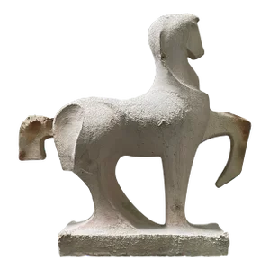 1960s Plaster Modernist Horse Maquette Sculpture by Tony Trezza
