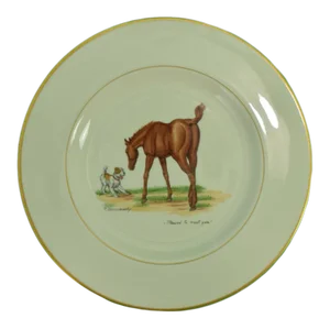 1950s Vintage Frank Vosmansky for Abercrombie & Fitch "Pleased to Meet You?" Dinner Plate