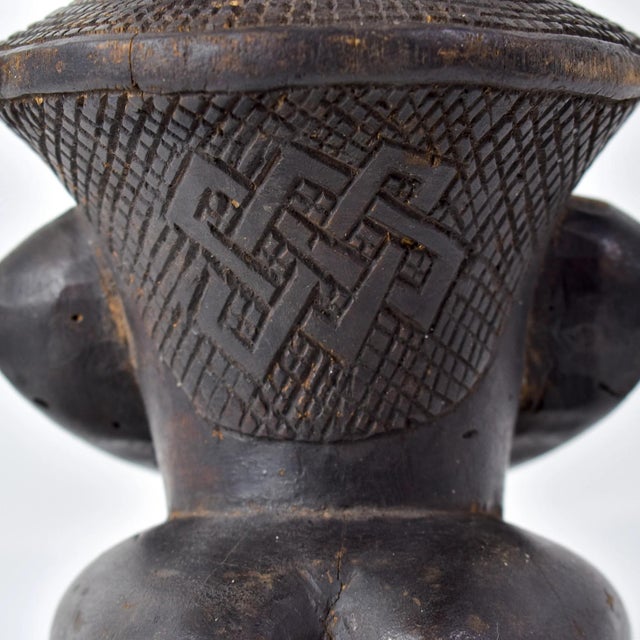 Black Early 20th Century Kuba Lele Figural Cup For Sale - Image 8 of 18